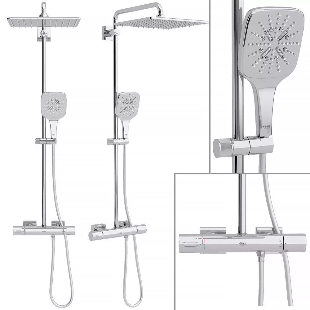 Shower system Grohe Rainshower Smartactive Cube 310 3D model_0