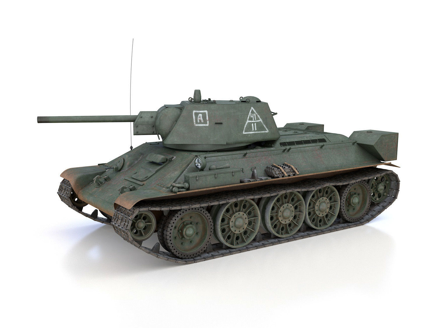 T-34-76 - Model 1942 - Soviet medium tank - 11 3D model_2