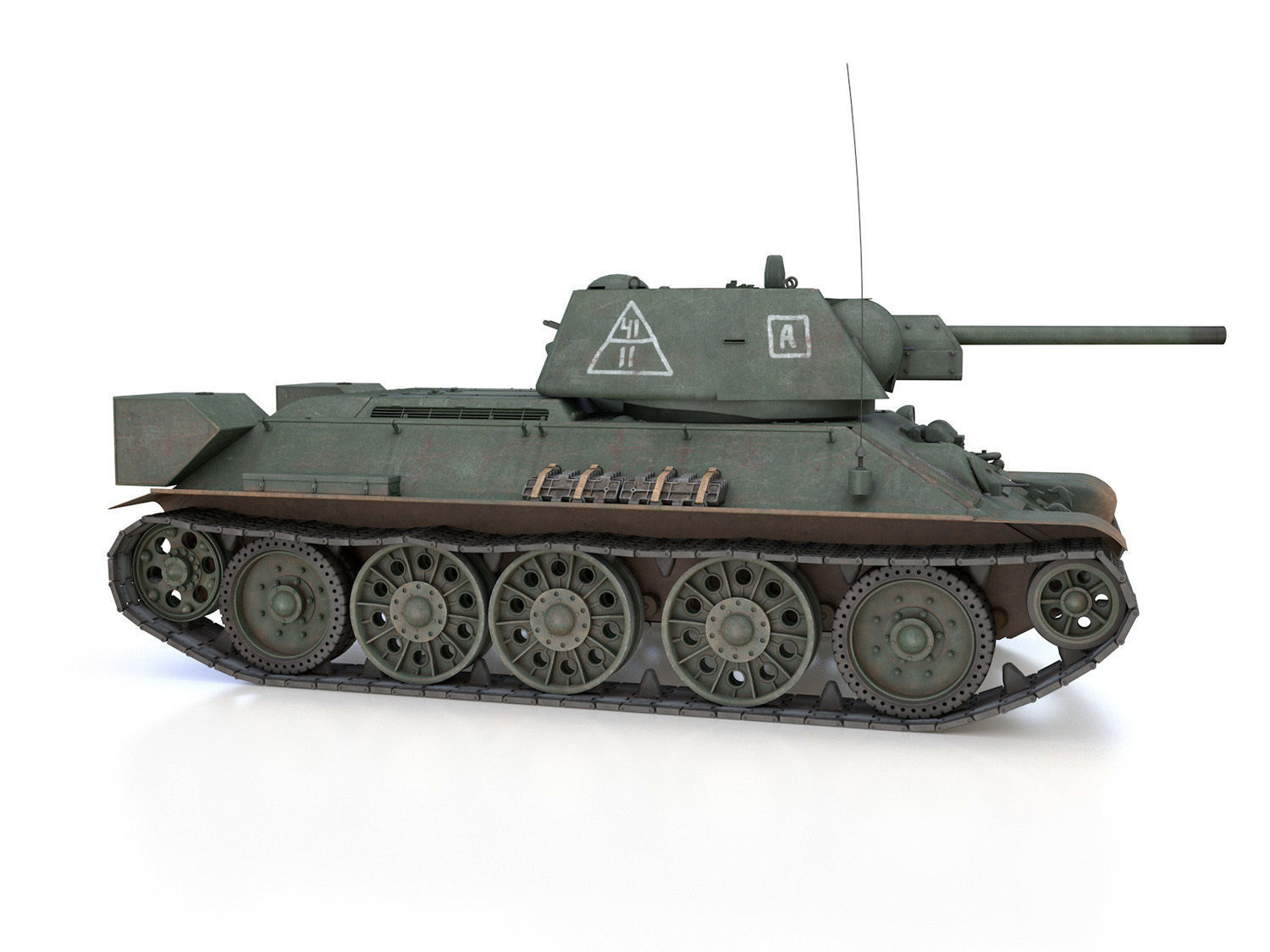T-34-76 - Model 1942 - Soviet medium tank - 11 3D model_7