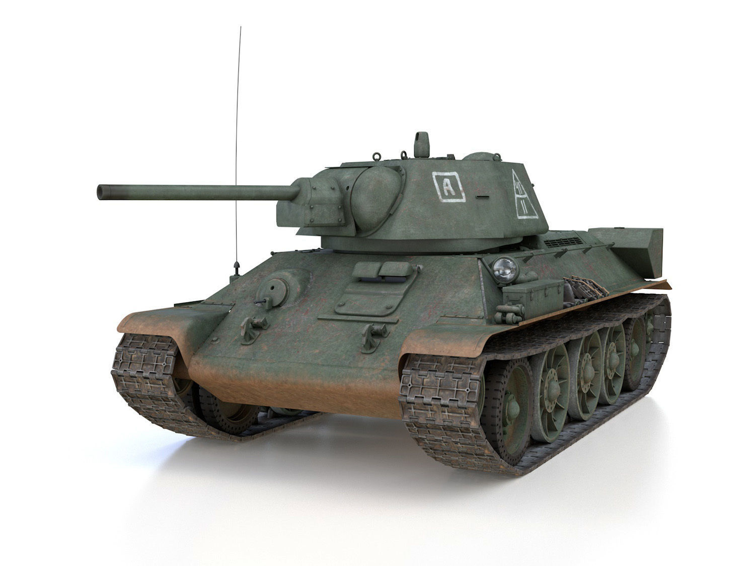 T-34-76 - Model 1942 - Soviet medium tank - 11 3D model_1
