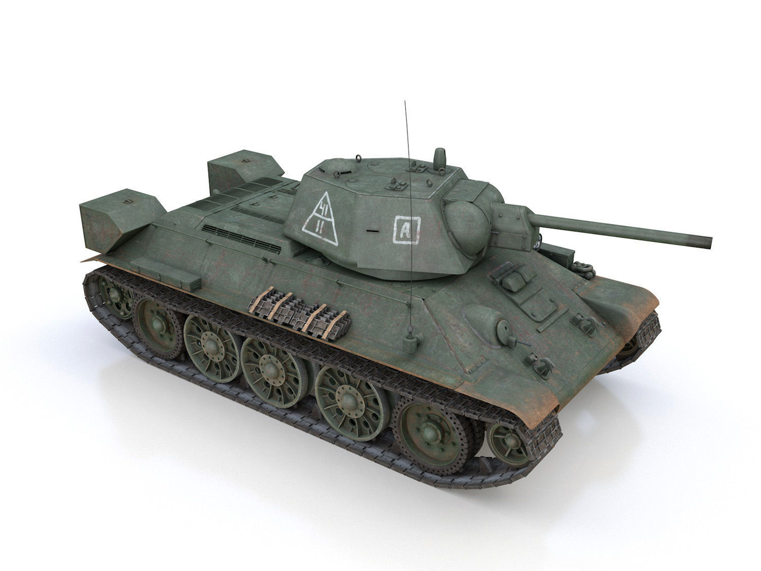 T-34-76 - Model 1942 - Soviet medium tank - 11 3D model_8