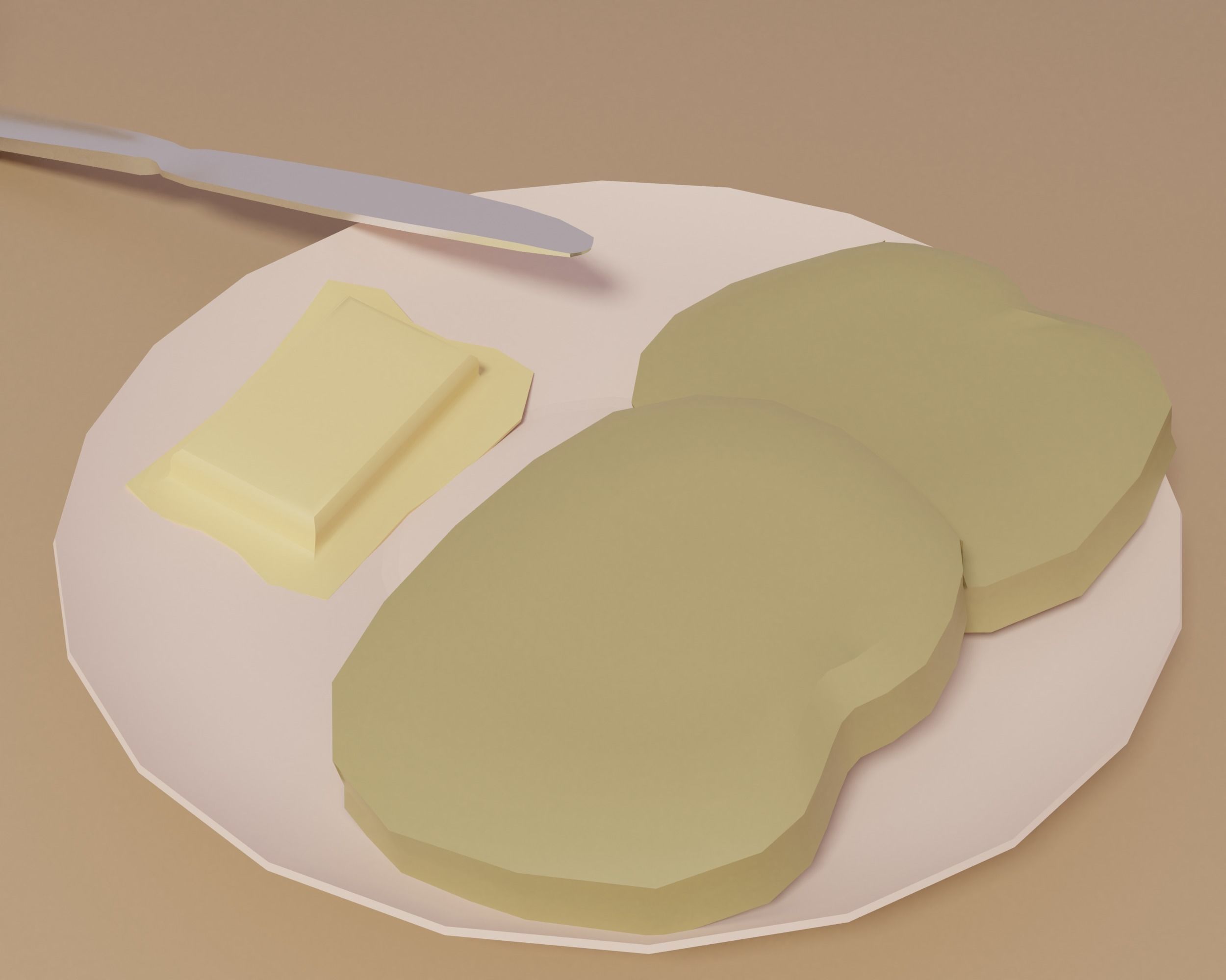 Kitchen clock on wall Low-poly 3D model_4