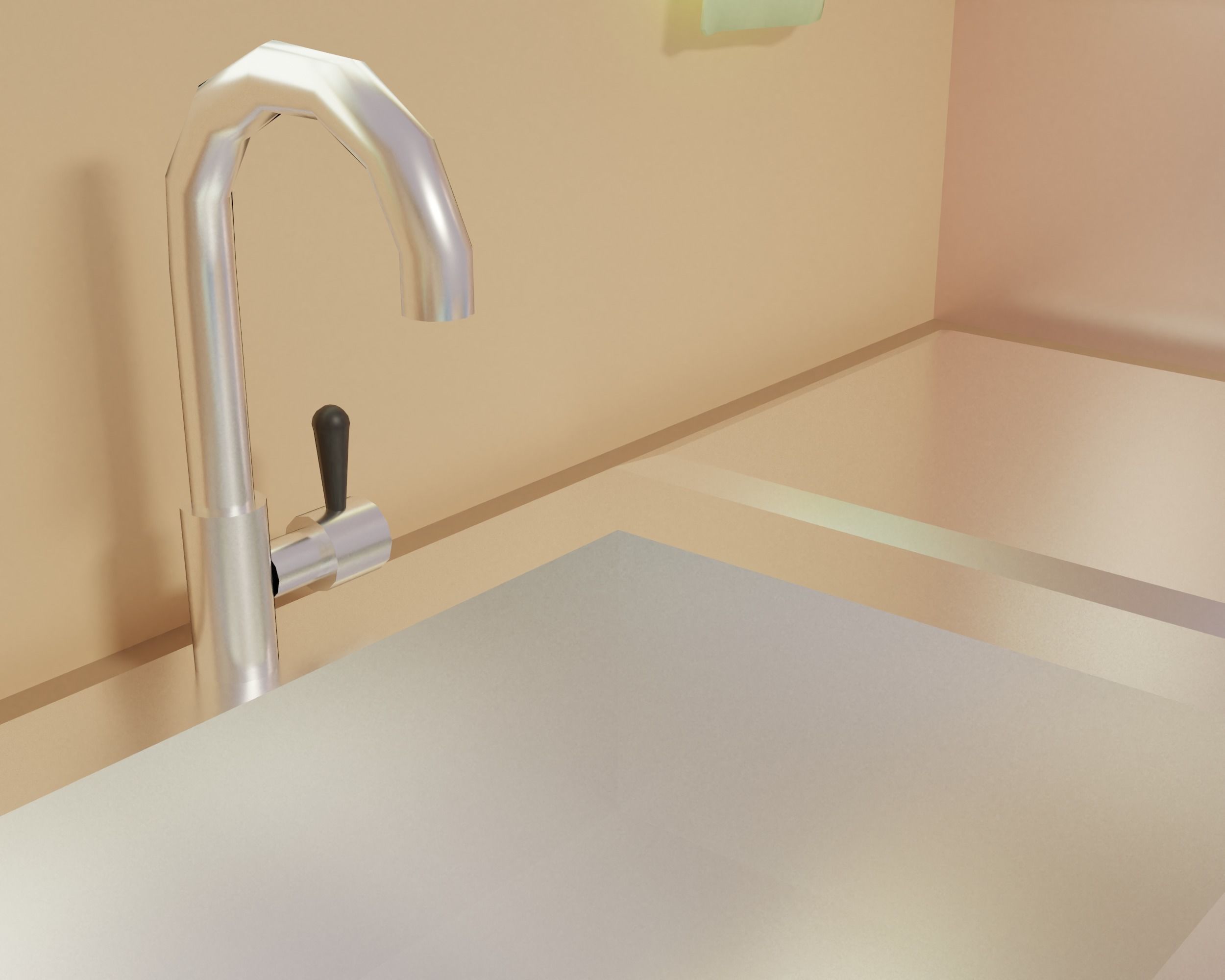 Kitchen clock on wall Low-poly 3D model_13