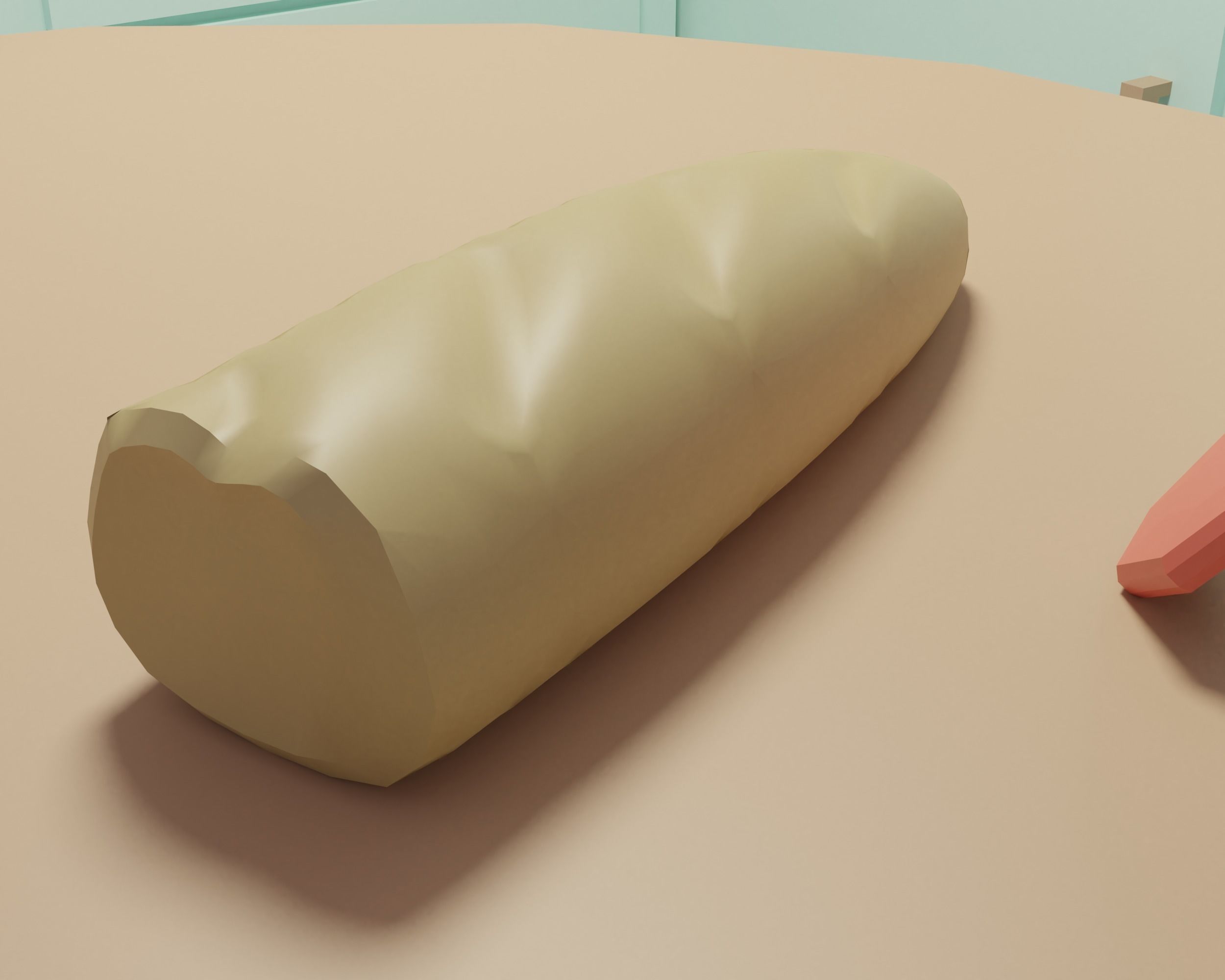 Kitchen clock on wall Low-poly 3D model_5