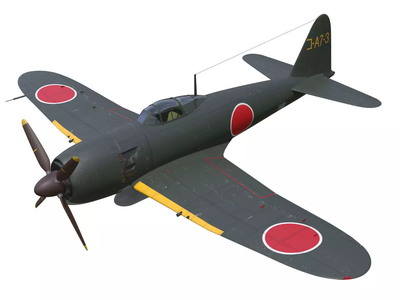 Mitsubishi A7M Reppu Type11 3D model