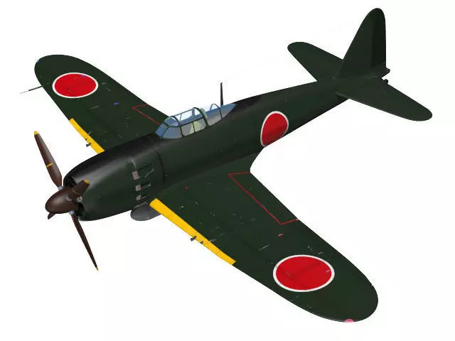 Mitsubishi A7M Reppu 3D model_0