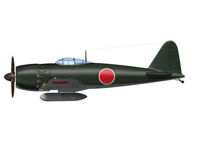 Mitsubishi A7M Reppu 3D model_5