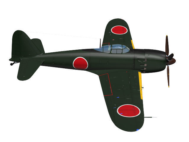 Mitsubishi A7M Reppu 3D model_7