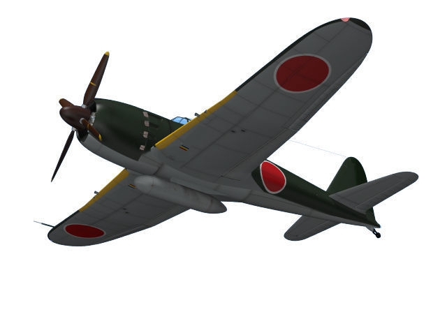 Mitsubishi A7M Reppu 3D model_4