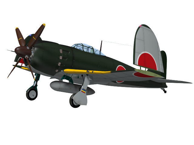 Mitsubishi A7M Reppu 3D model_2