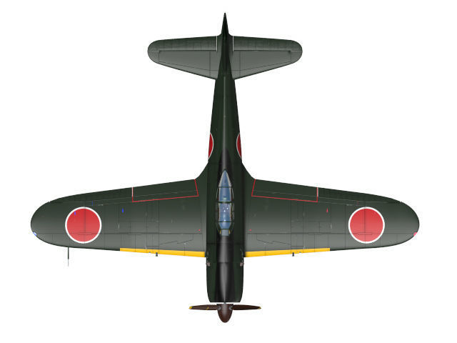 Mitsubishi A7M Reppu 3D model_6