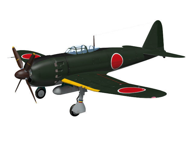 Mitsubishi A7M Reppu 3D model_9