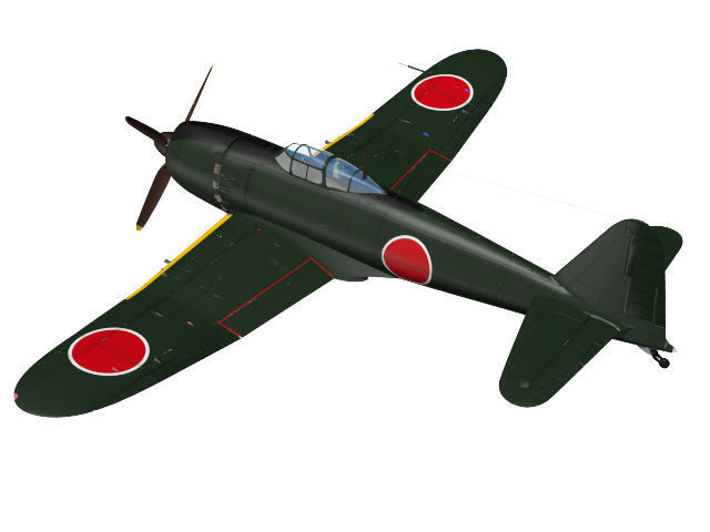 Mitsubishi A7M Reppu 3D model_1