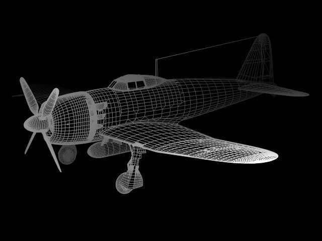 Mitsubishi A7M Reppu 3D model_8