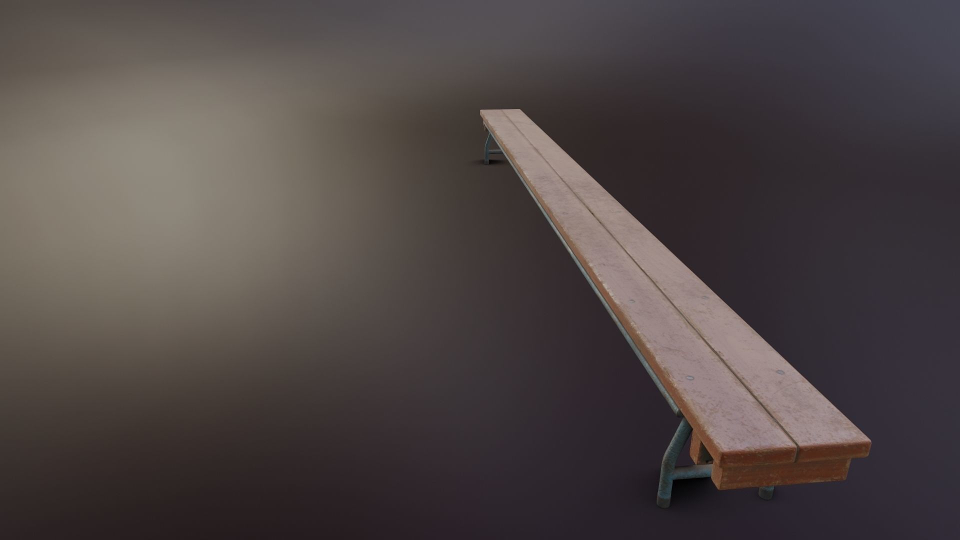 Old Dirty Balance Bench Low-poly 3D model_16
