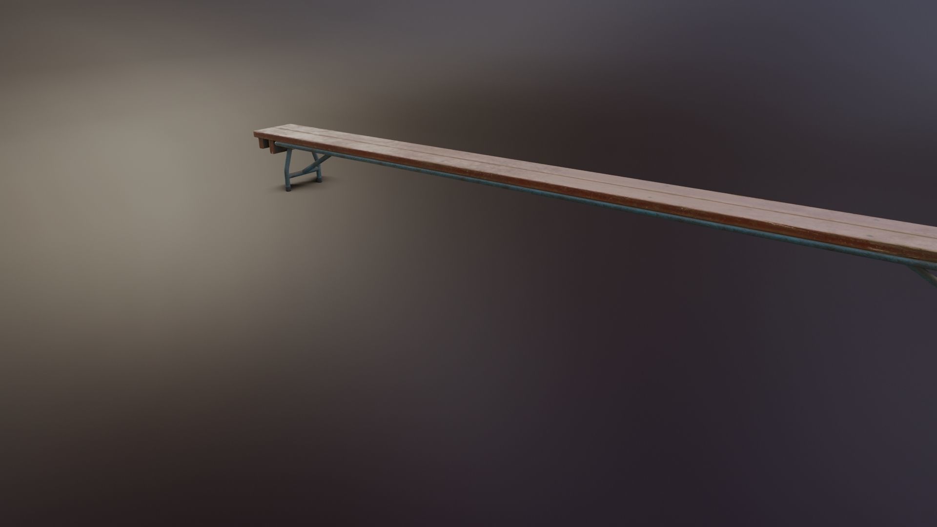 Old Dirty Balance Bench Low-poly 3D model_27