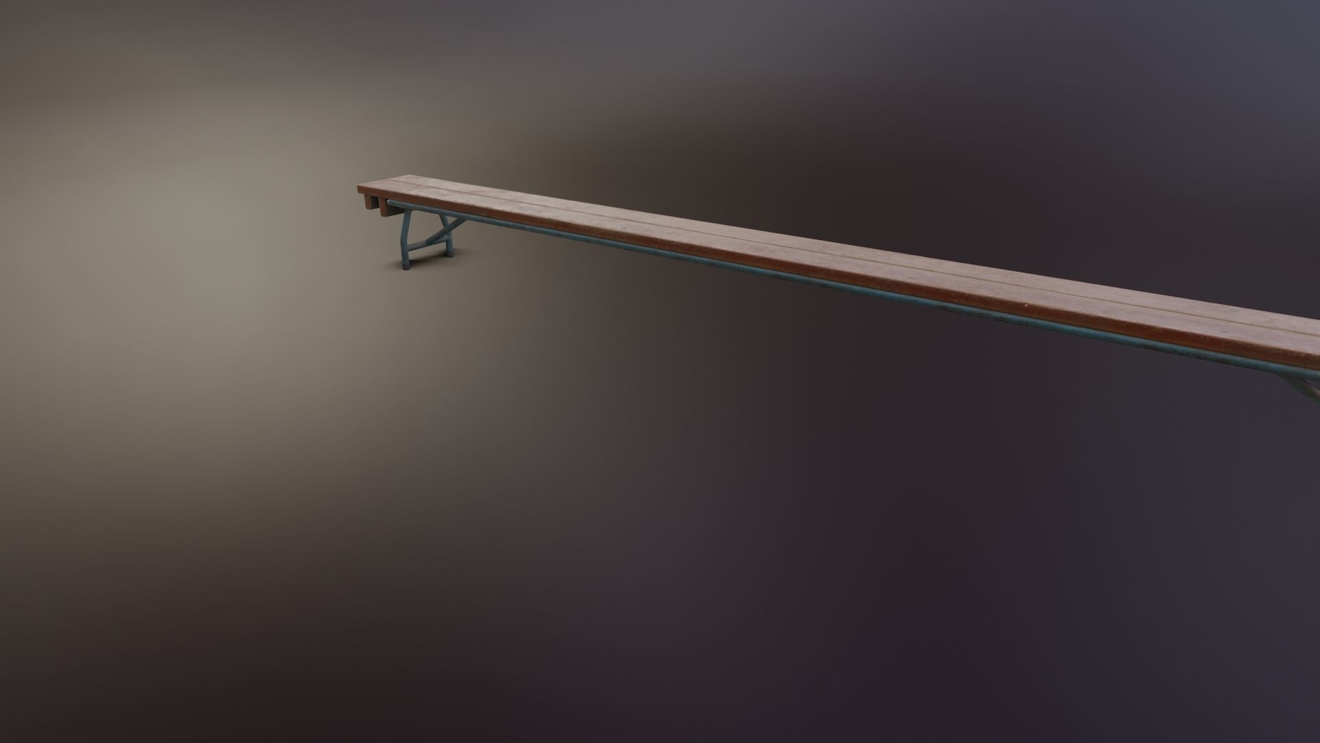 Old Dirty Balance Bench Low-poly 3D model_12