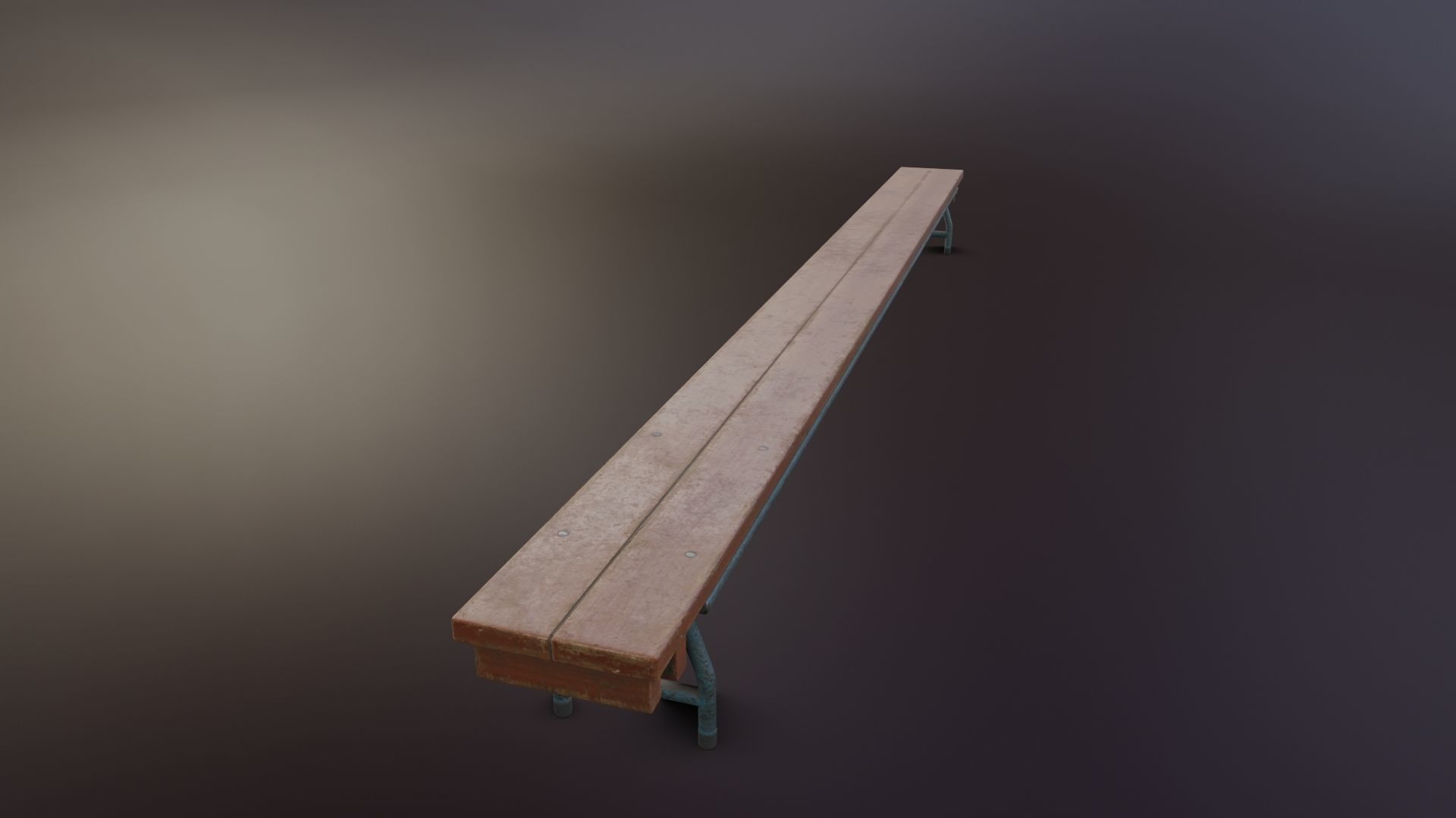 Old Dirty Balance Bench Low-poly 3D model_33