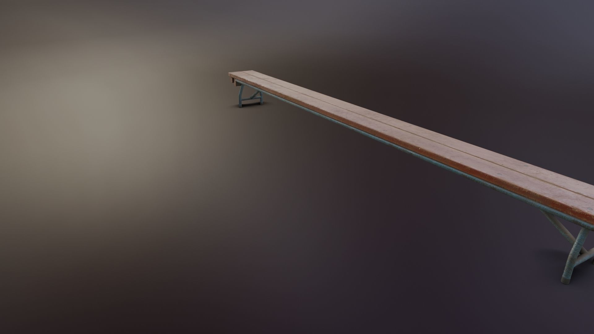 Old Dirty Balance Bench Low-poly 3D model_14