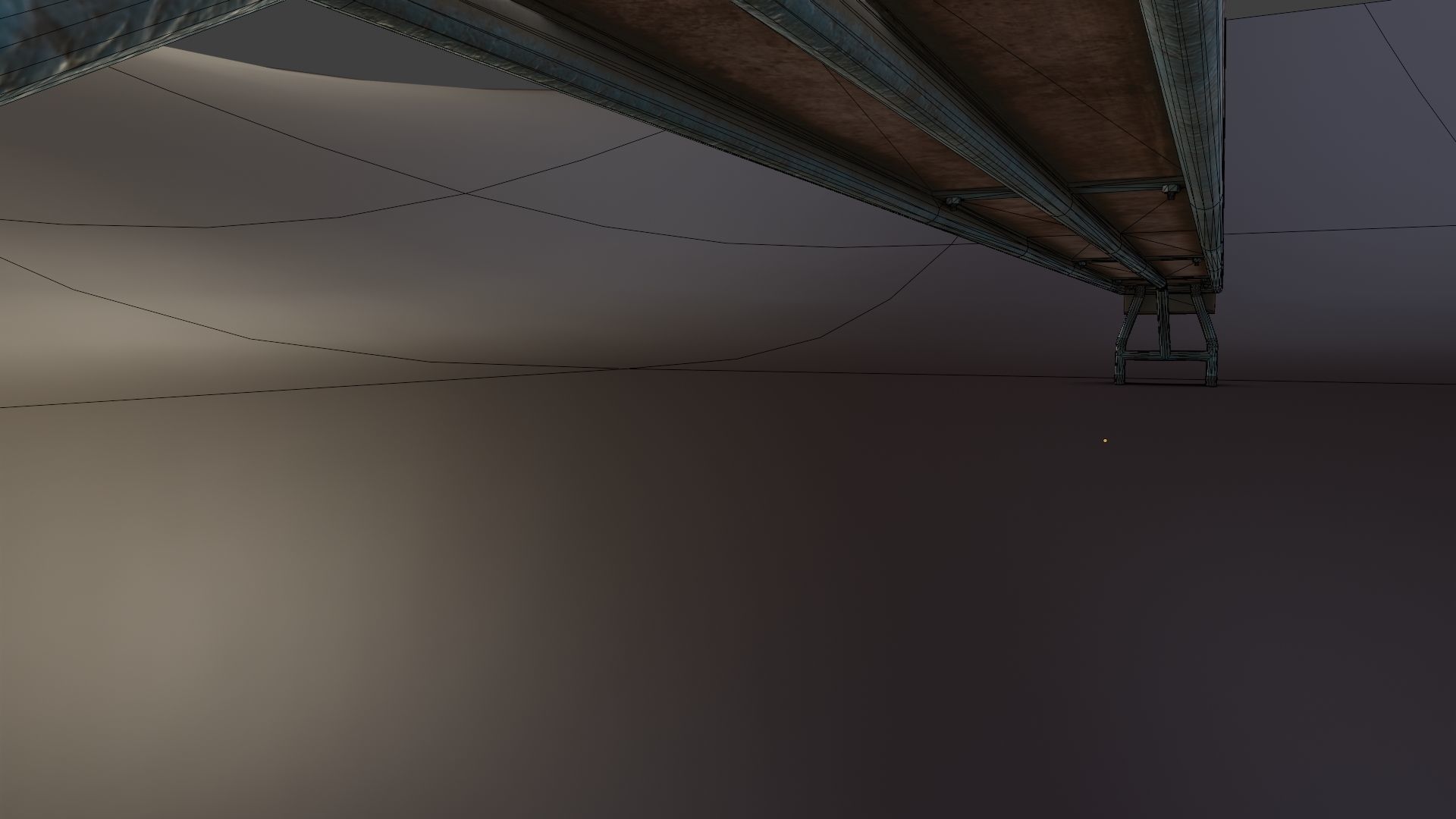 Old Dirty Balance Bench Low-poly 3D model_4