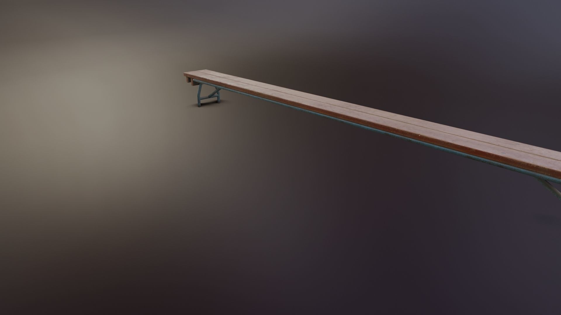 Old Dirty Balance Bench Low-poly 3D model_13