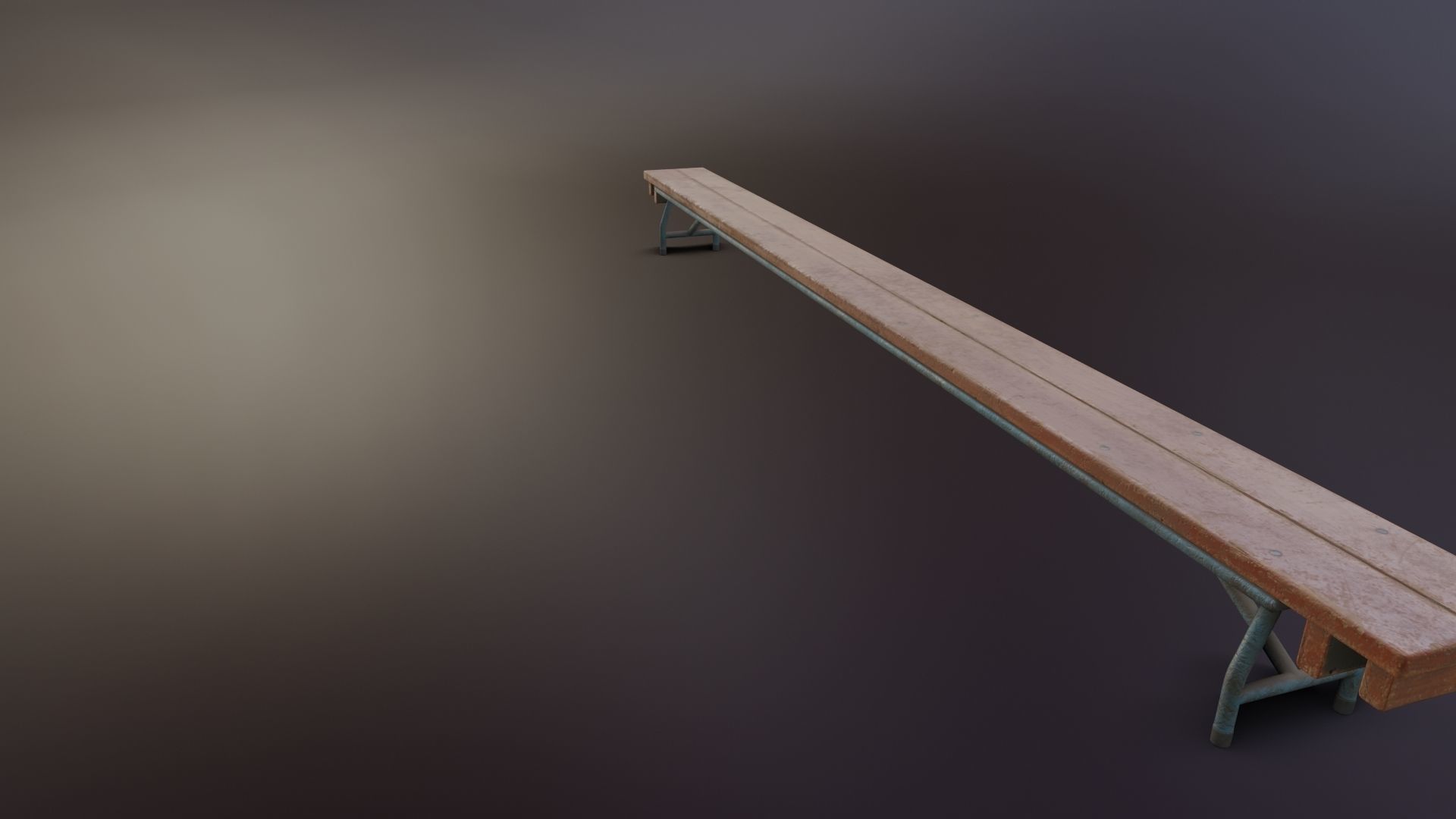 Old Dirty Balance Bench Low-poly 3D model_15