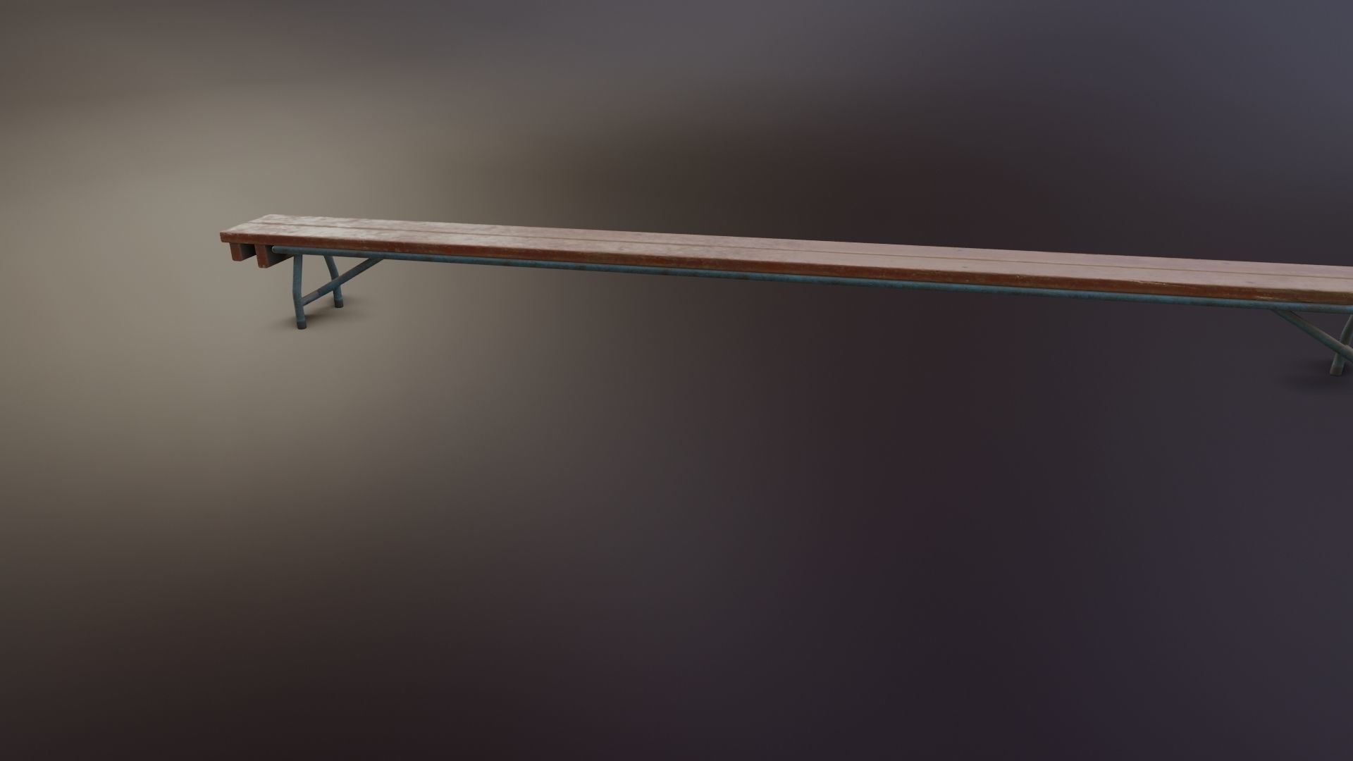 Old Dirty Balance Bench Low-poly 3D model_25