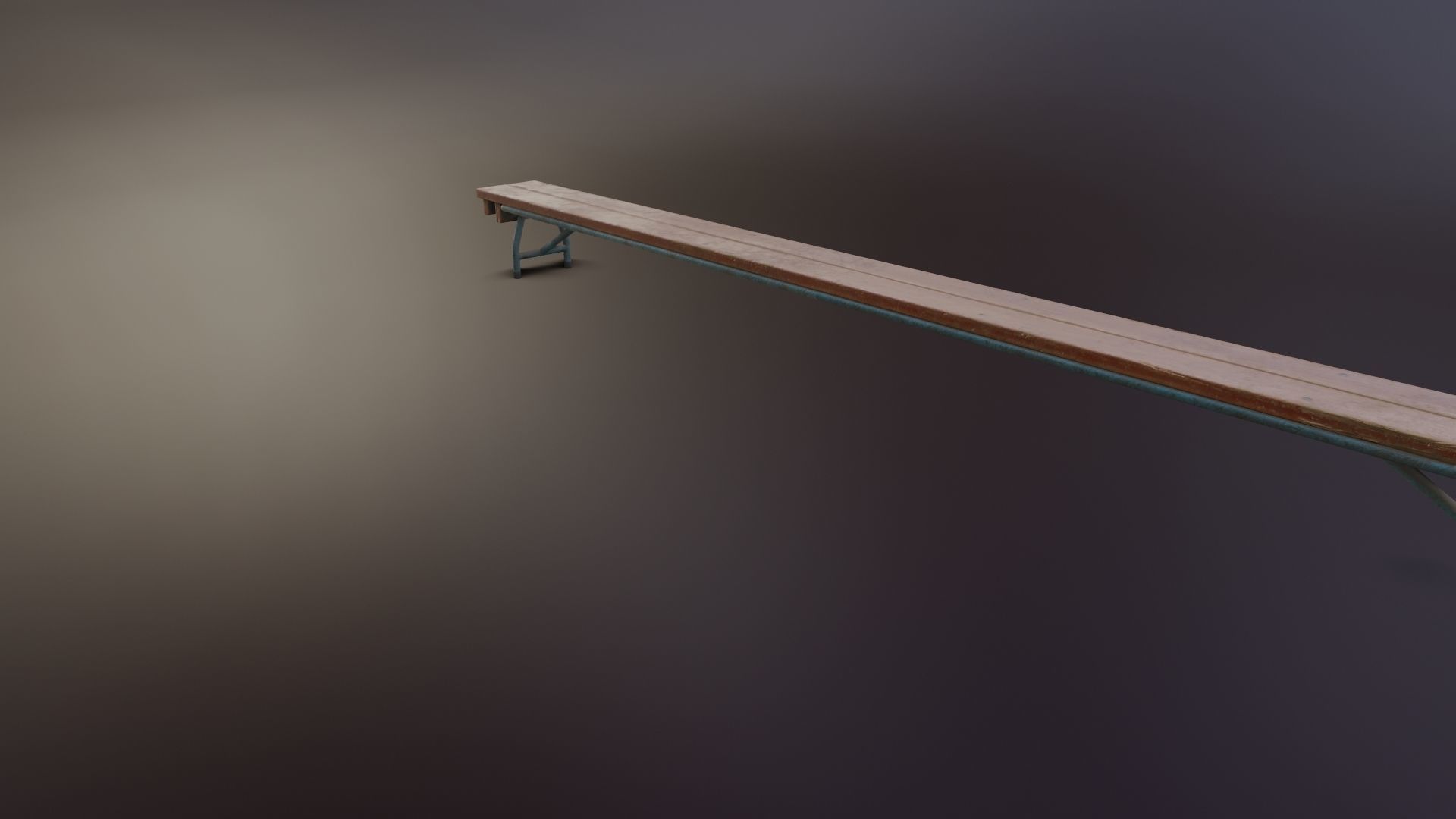 Old Dirty Balance Bench Low-poly 3D model_28