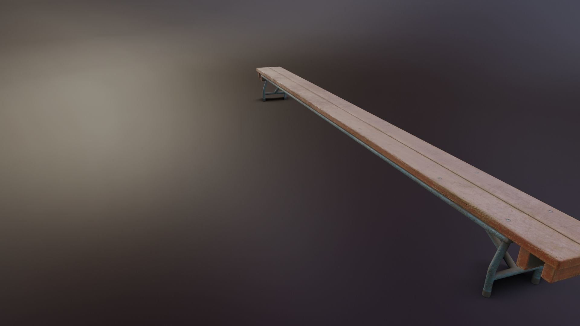 Old Dirty Balance Bench Low-poly 3D model_30
