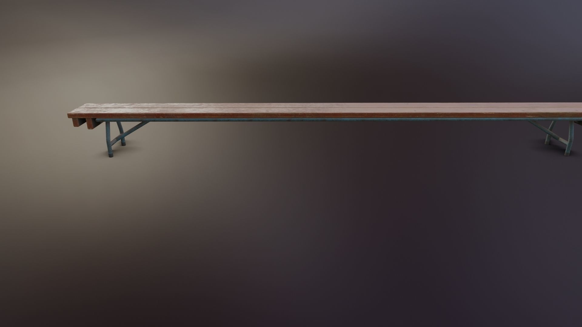 Old Dirty Balance Bench Low-poly 3D model_24