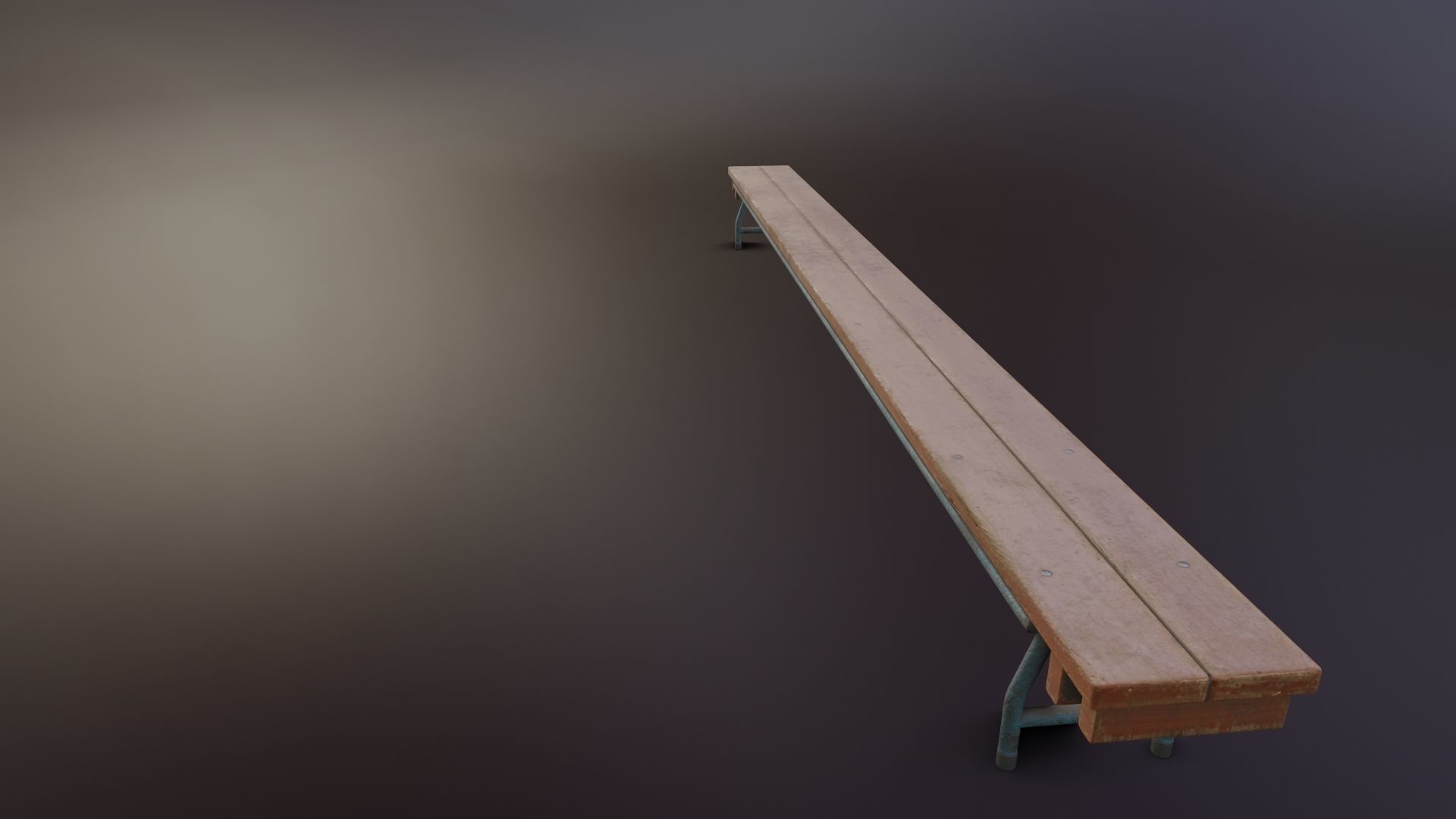 Old Dirty Balance Bench Low-poly 3D model_31