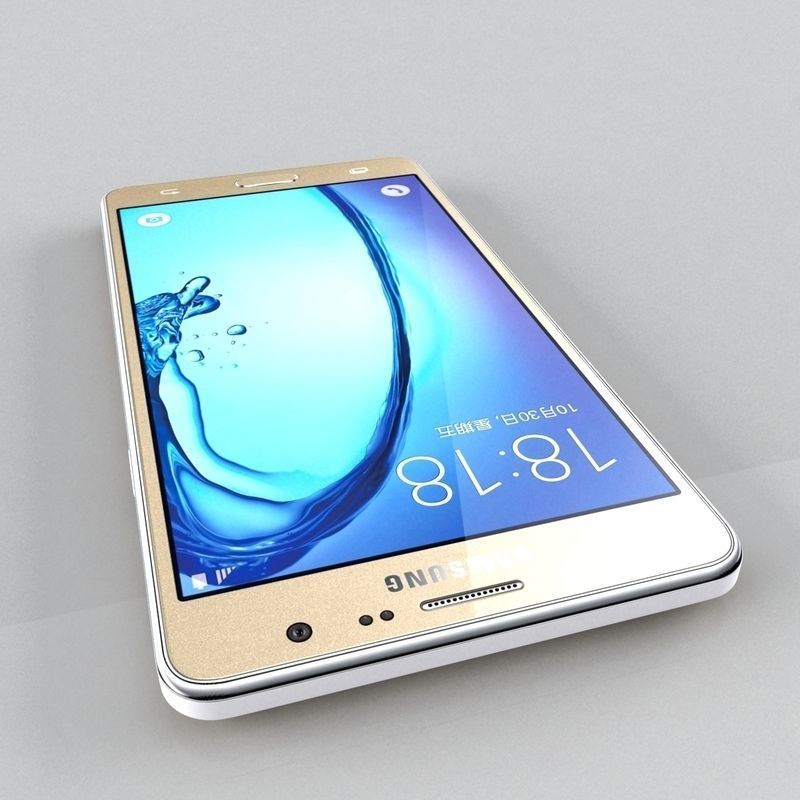  Samsung Galaxy On5 Gold 3D model_1