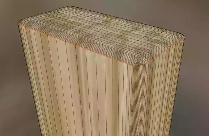 Placeholder-Wood 4000mm x 100mm x 50mm High-Poly Free 3D model