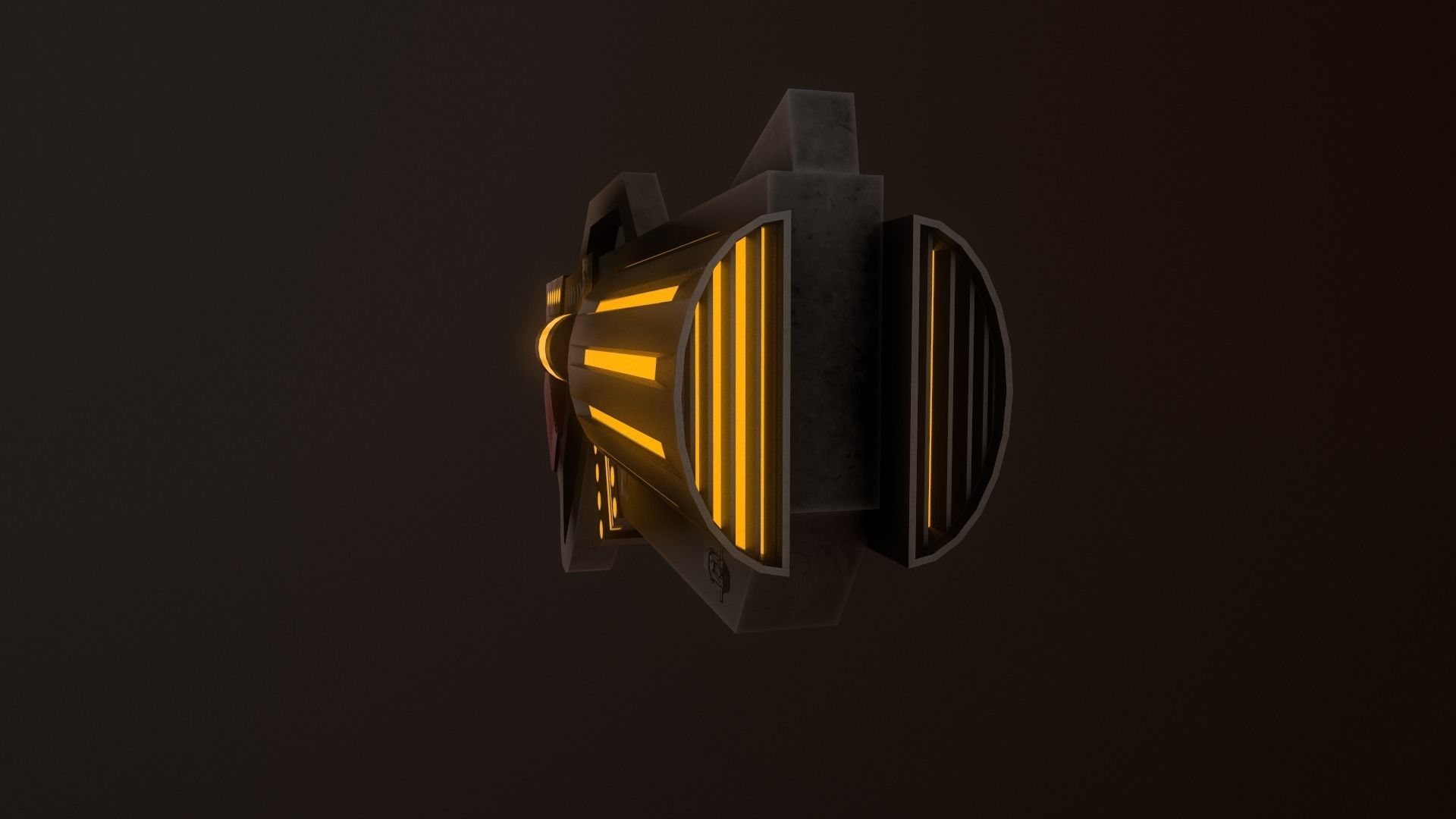 SCI-FI ENERGY WEAPON Low-poly 3D model_2