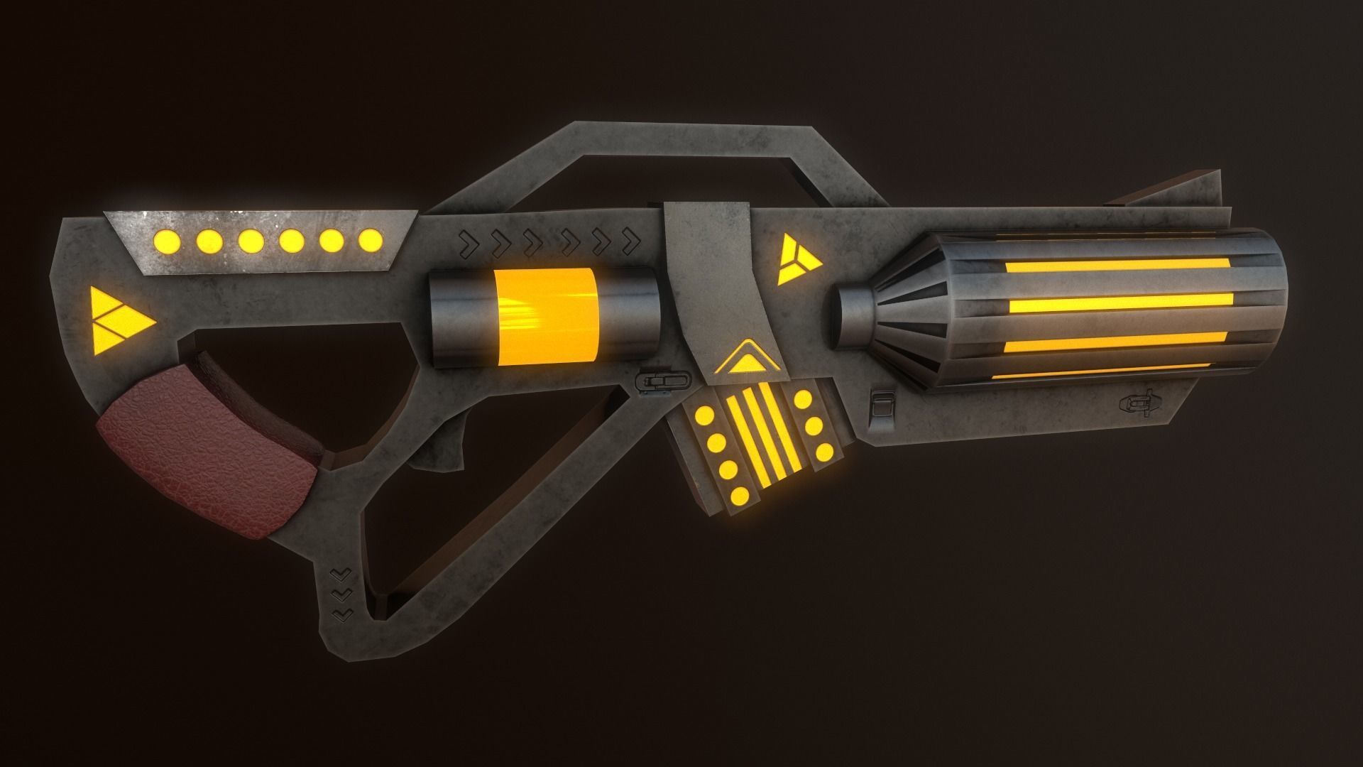SCI-FI ENERGY WEAPON Low-poly 3D model_5