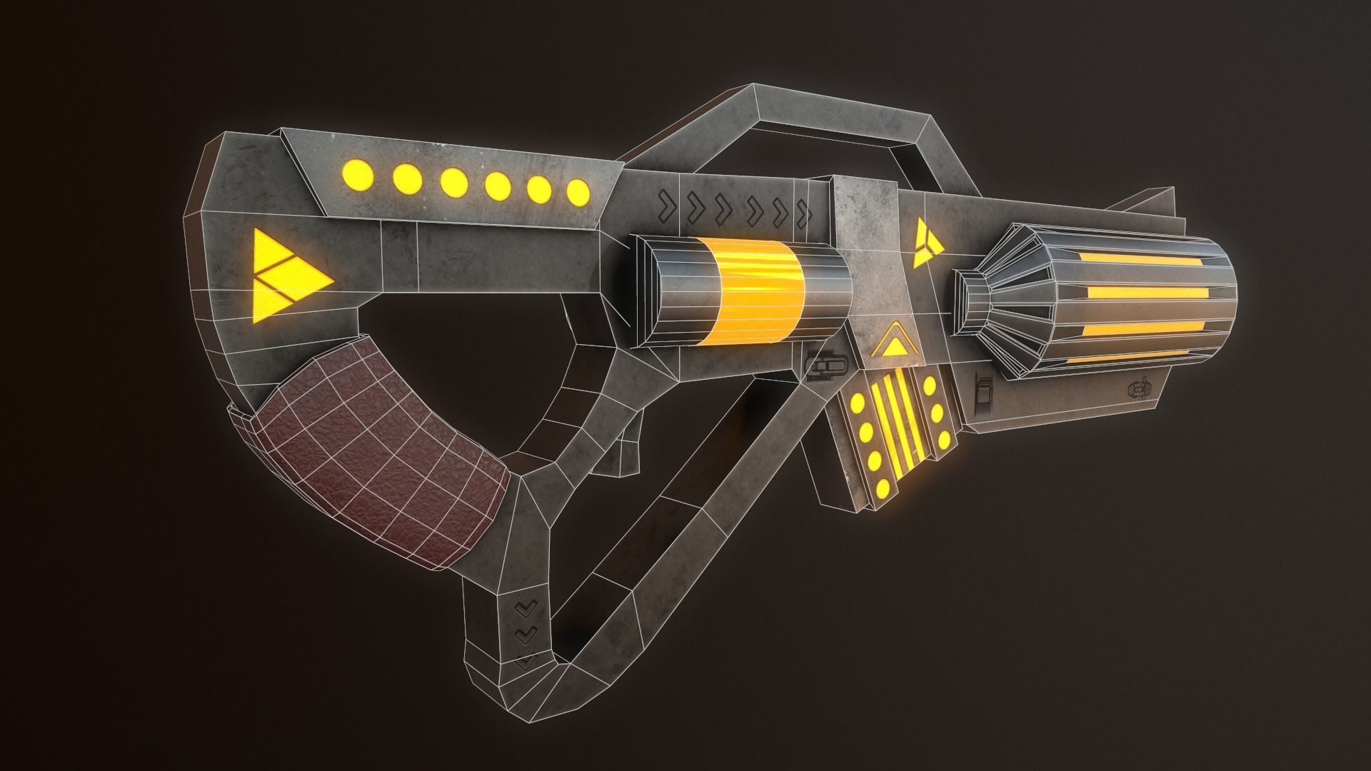 SCI-FI ENERGY WEAPON Low-poly 3D model_10