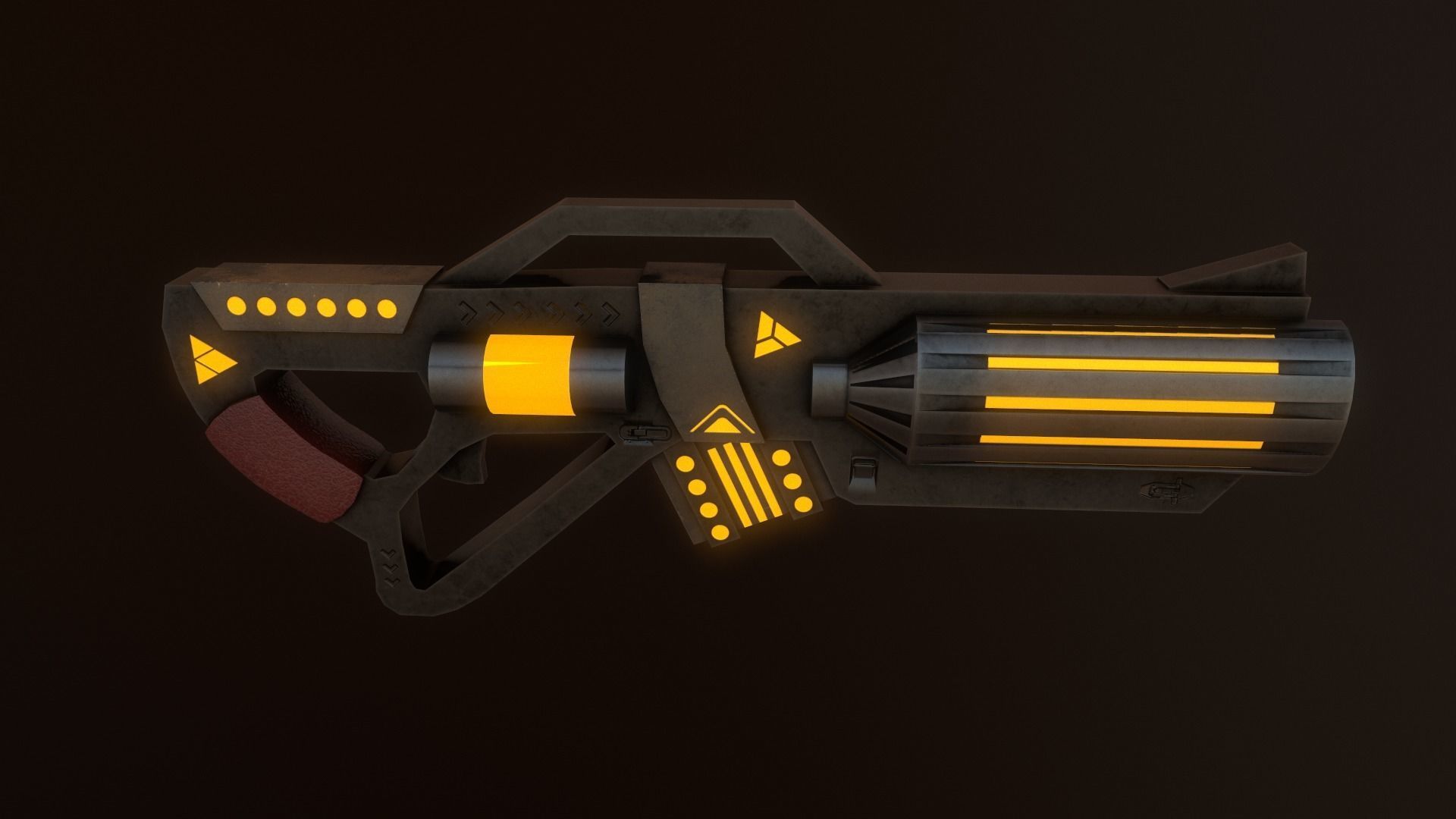 SCI-FI ENERGY WEAPON Low-poly 3D model_4