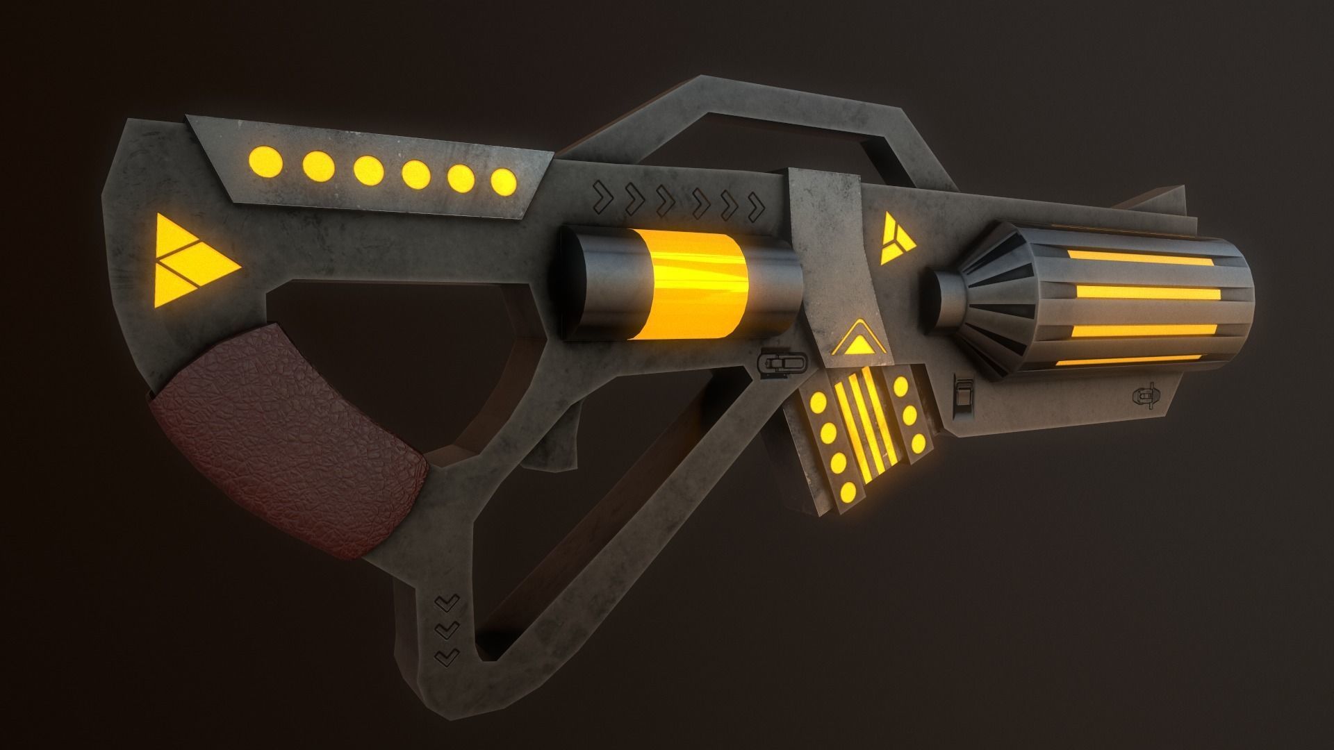 SCI-FI ENERGY WEAPON Low-poly 3D model_3