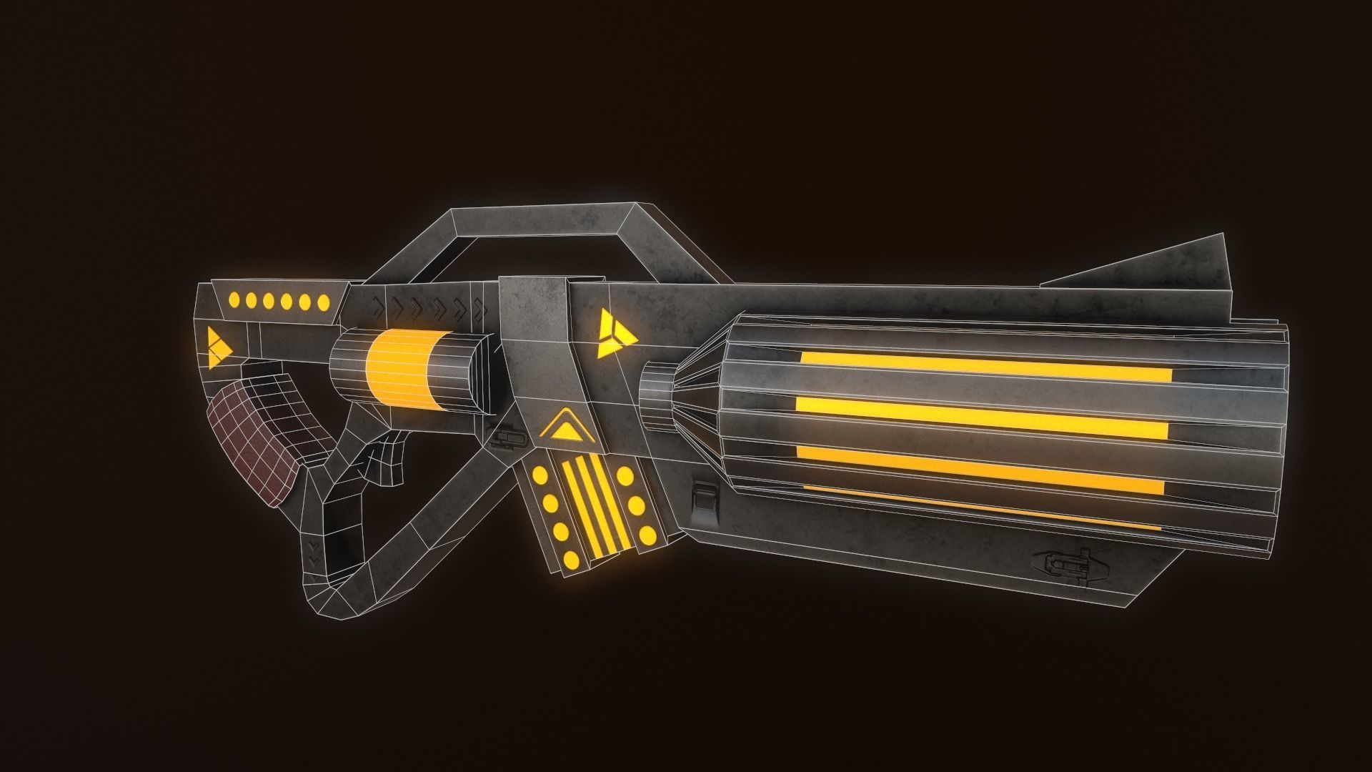 SCI-FI ENERGY WEAPON Low-poly 3D model_8