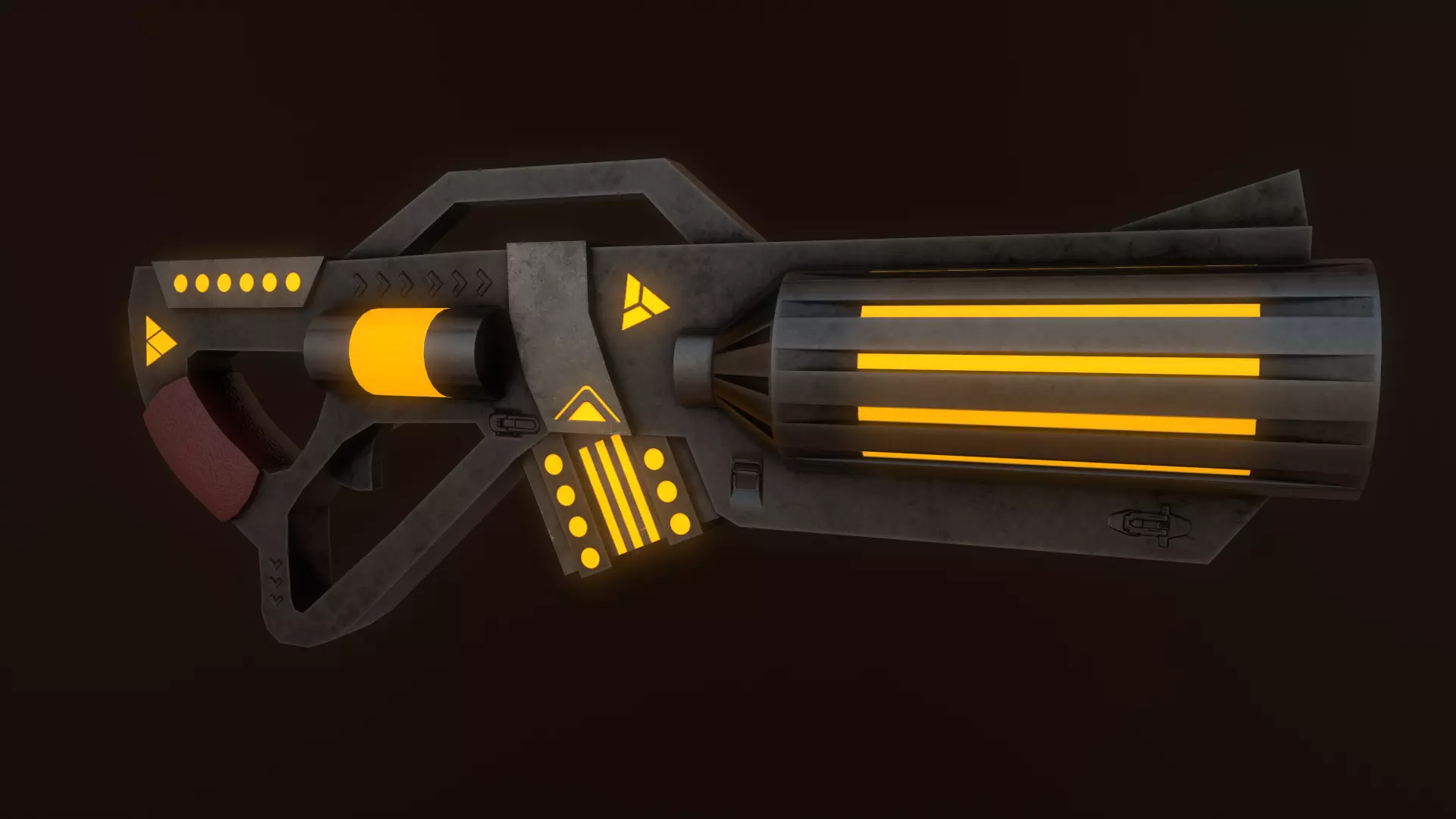 SCI-FI ENERGY WEAPON Low-poly 3D model_0