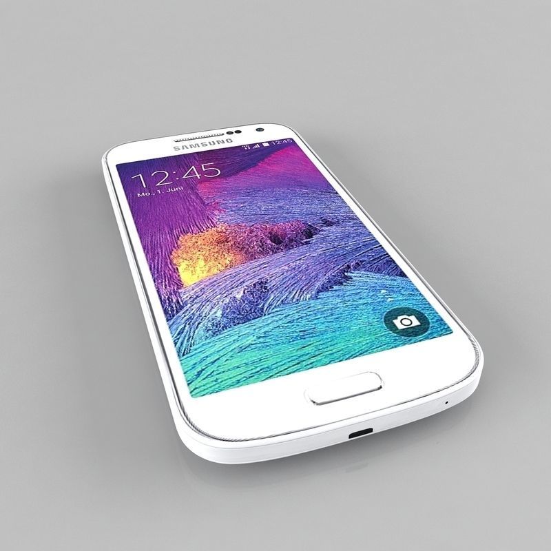 Samsung Galaxy S4 mini I9195I  black whita 3D model_6