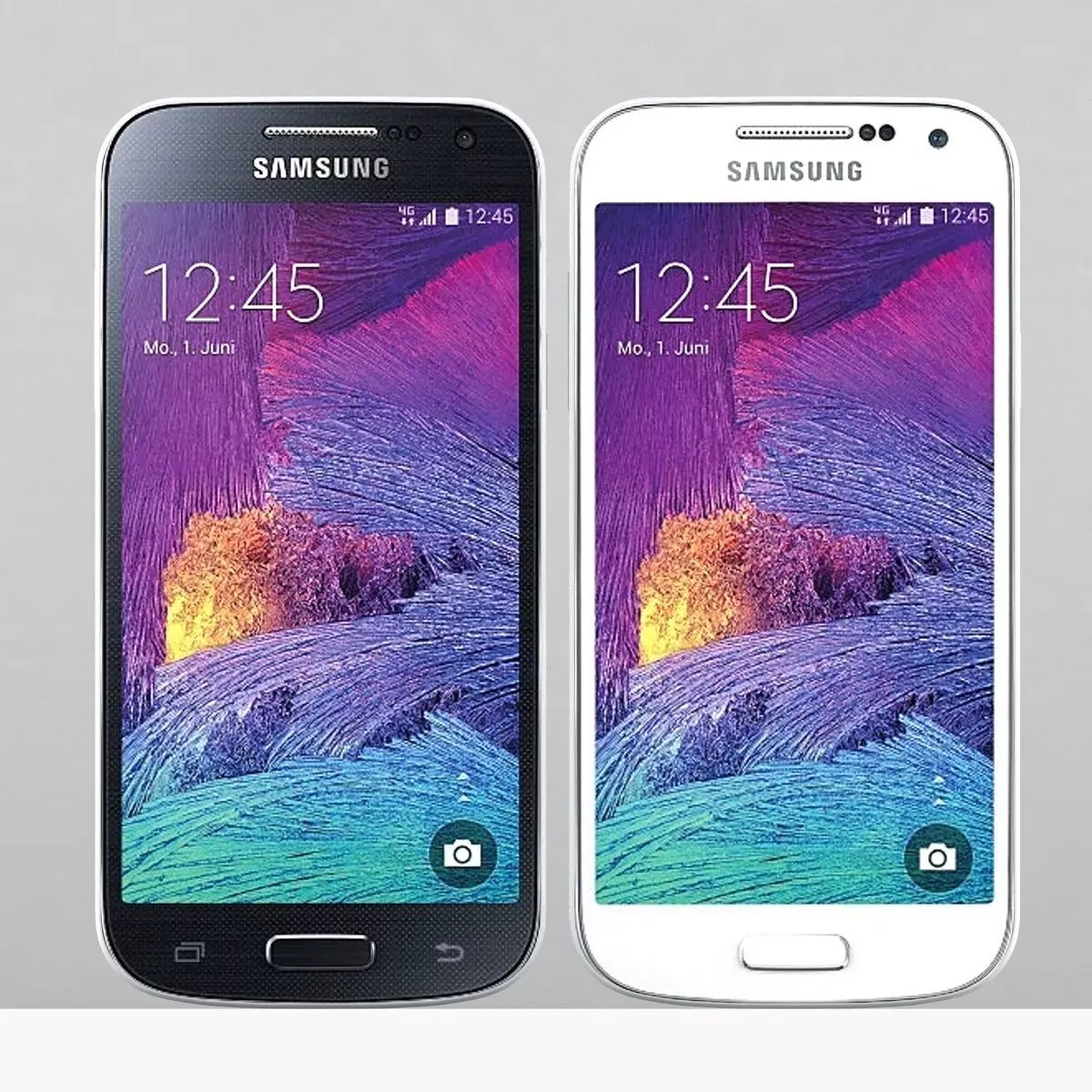 Samsung Galaxy S4 mini I9195I  black whita 3D model_0