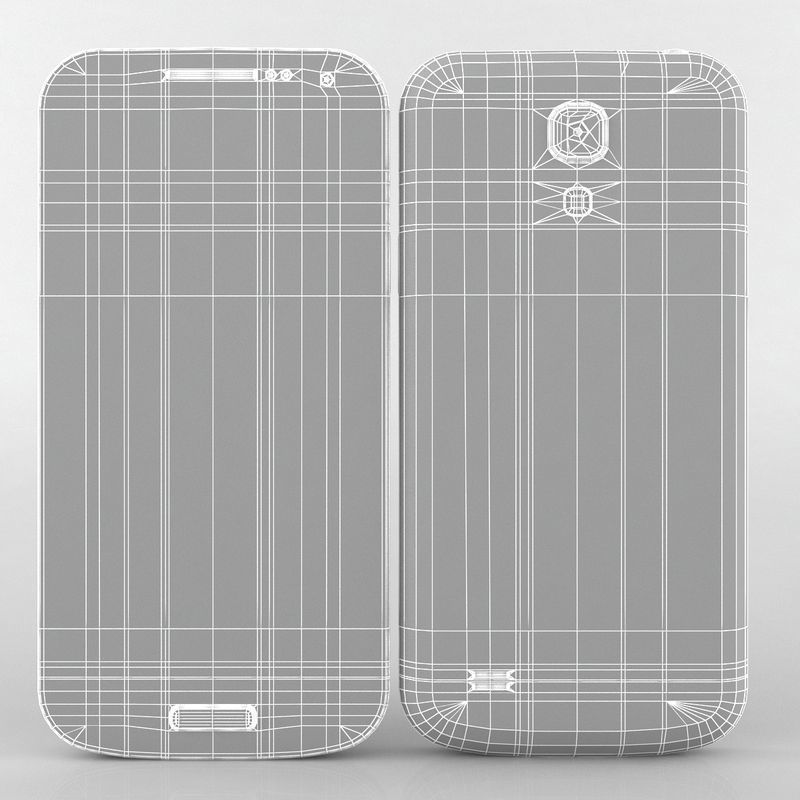 Samsung Galaxy S4 mini I9195I  black whita 3D model_14