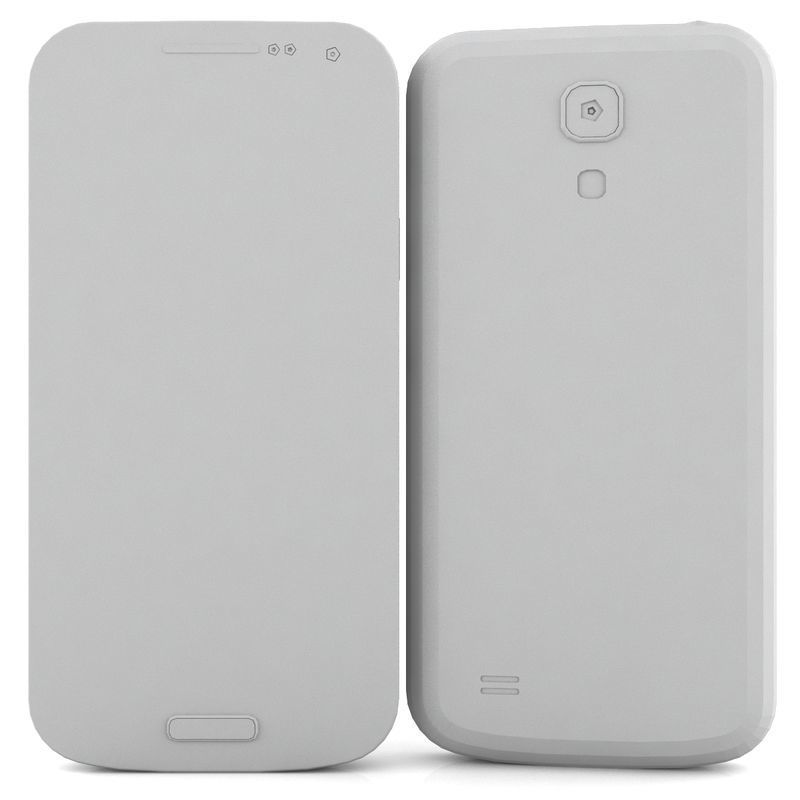 Samsung Galaxy S4 mini I9195I  black whita 3D model_12