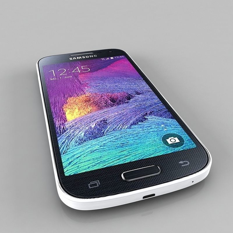 Samsung Galaxy S4 mini I9195I  black whita 3D model_7