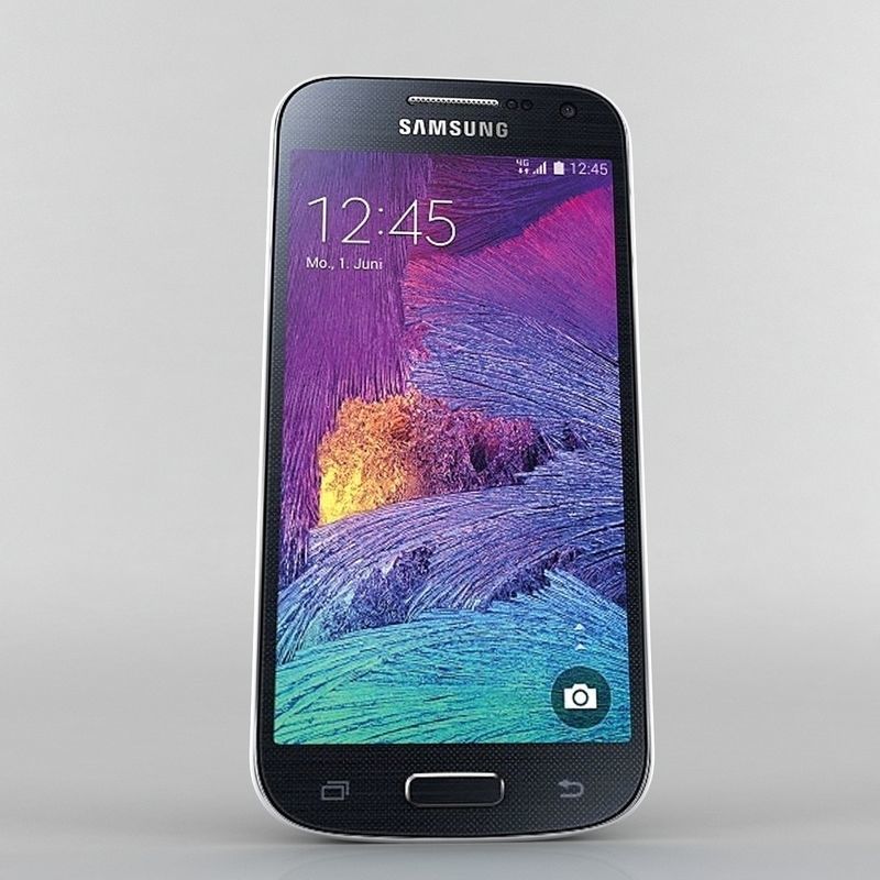Samsung Galaxy S4 mini I9195I  black whita 3D model_2
