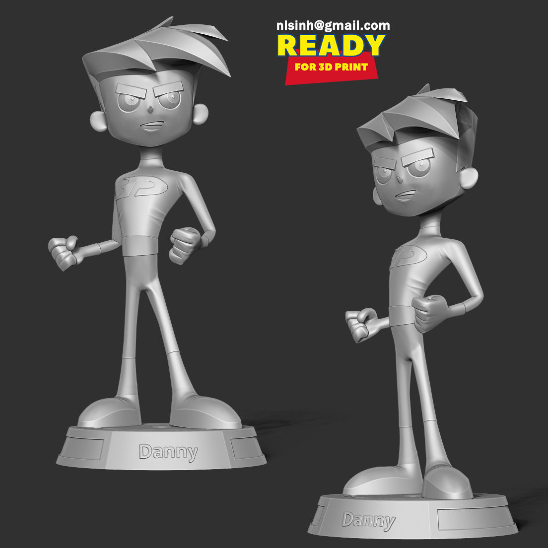 Danny Phantom Fanart 3D print model_3