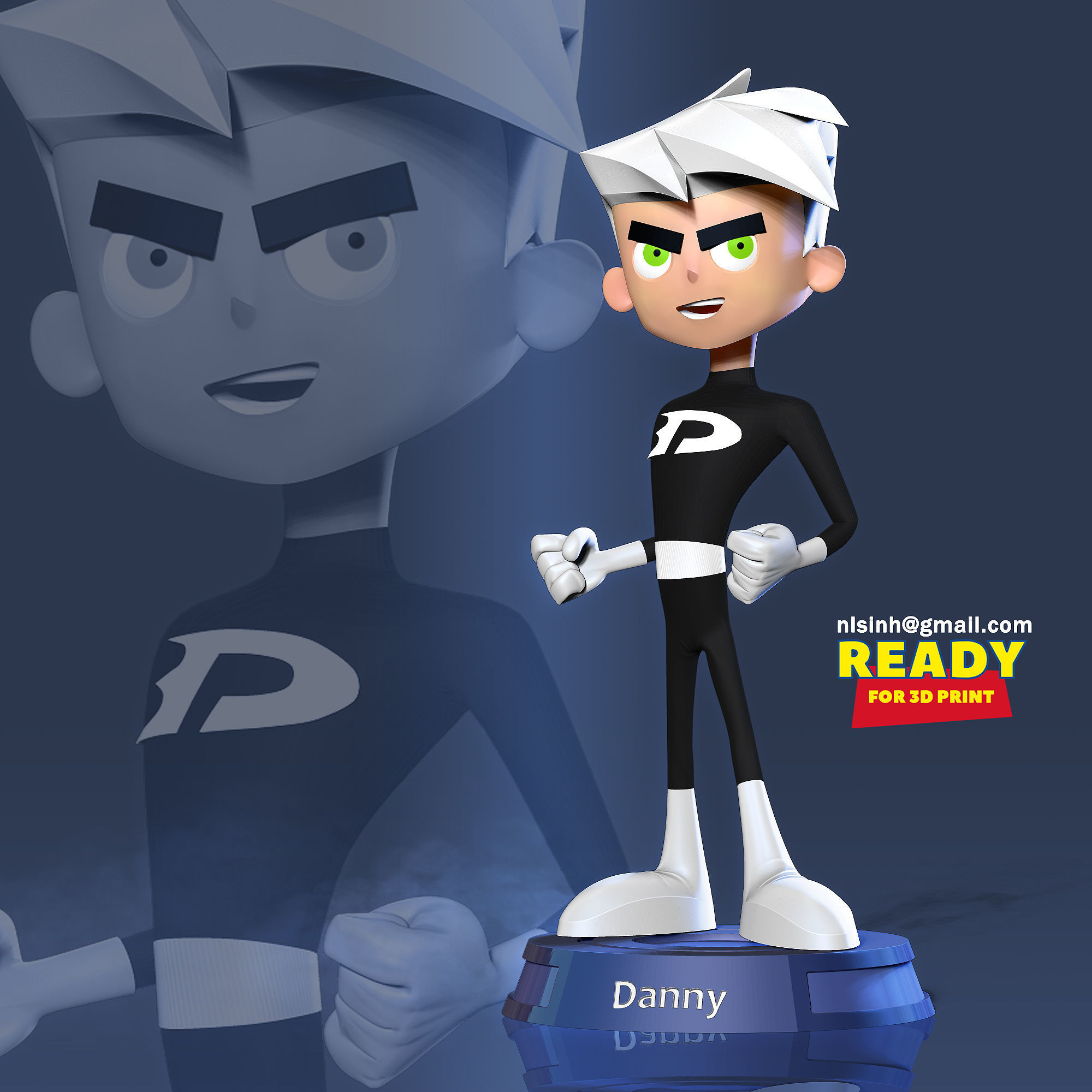 Danny Phantom Fanart 3D print model_4