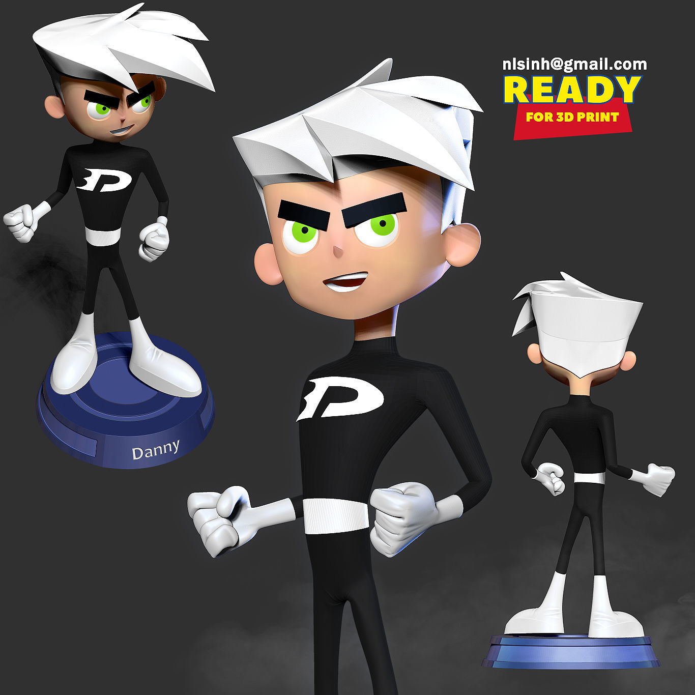Danny Phantom Fanart 3D print model_1