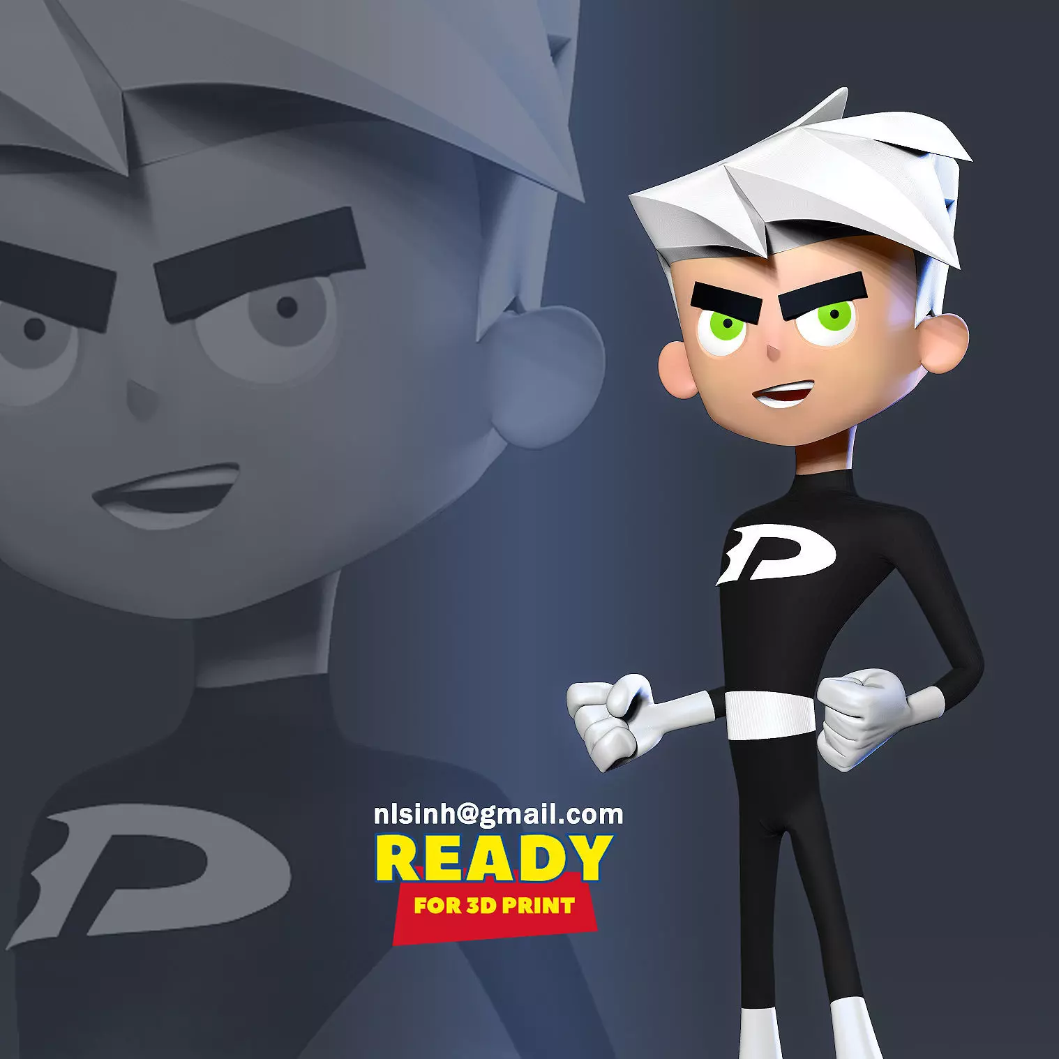 Danny Phantom Fanart 3D print model_0